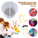 Split Color Mixing Cups Paints Art Tool 2 Channels Pouring Cup White (1) Newly