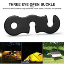 20pcs Outdoor Camping Tent Parachute Cord Rope Buckle Fastener (Black) Newly