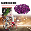 50pcs Bike Cable End Caps Aluminum Alloy Brake Shifter Cable Tips (Purple) Newly