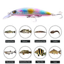 Minnow Fishing Lures 10.5cm 25.4g Sinking Artificial Wobbler Bait (Multi) Newly