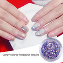 Ecotrump 1 Box Hexagonal Nail Sequins Cosmetic Sparkling Face Eyes Make