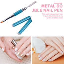Double-Ended Nail Pen Poly Nail Gel Flower Brush Picker Manicure Tools 2 in 1