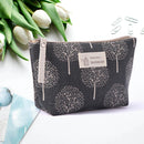 Printed Cosmetic Bag Canvas Purse Zip Makeup Wash Storage Pouch (Style 6) Newly