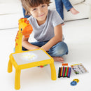 Detachable Giraffe Projection Painting Table Board Desk Study Early Education