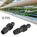 15pcs/set Garden Straight Hose 16mm Connector Adapter Irrigation Watering Joints