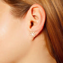 9 Pairs Women Studs Earrings Christmas Tree Santa Claus Snowflake Ear Drop Gift