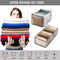 3pcs Cloth Drawer Organizer 3pcs Closet Box for Leggings Jeans 7 Cell Grey