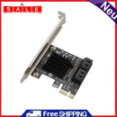 4-Port SATA III to PCIe PCI Express 3.0 X1 6Gbps Expansion Card Adapter for HDD