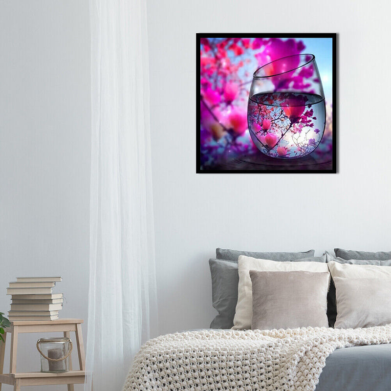 DIY Hand Painted Cup Landscape Acrylic Coloring Picture Oil Paint by Numbers