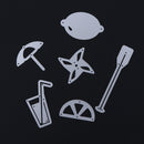 snowvirtuos 6pcs DIY Cute Objects Cutting The Metal Stencils for Scrapbook E