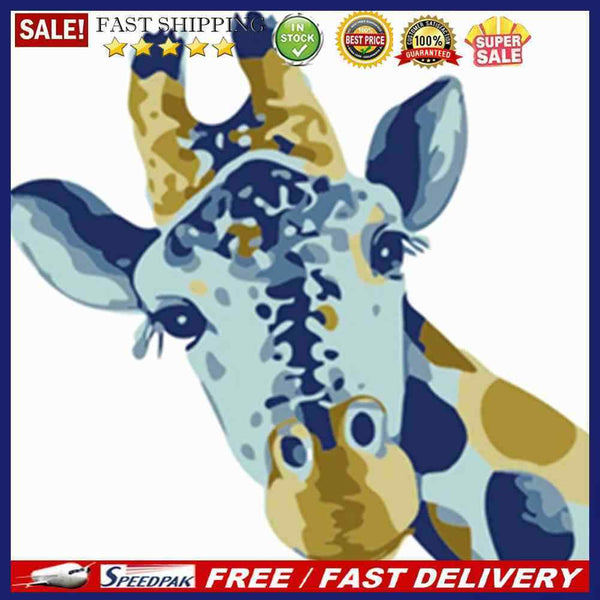 DIY Animals Painting Kit by Numbers Hand Painted Oil Picture Set Children Gif