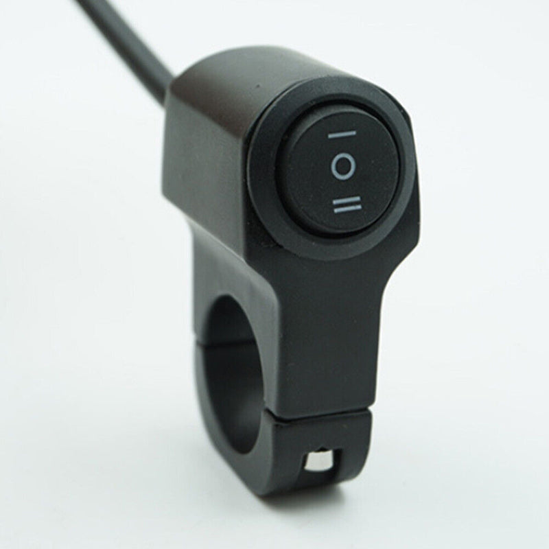 Motorcycle 3-position Switch Aluminium Alloy Fog Brake Light Switch (Black)