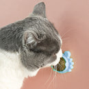 Rotatable Cat Treat Toys with Catnip Snack Licking Ball Kitten Molar (Blue)