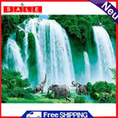 5D DIY Diamond Painting Elephants Waterfall Full Round Drill Crafts Mosaic Sets