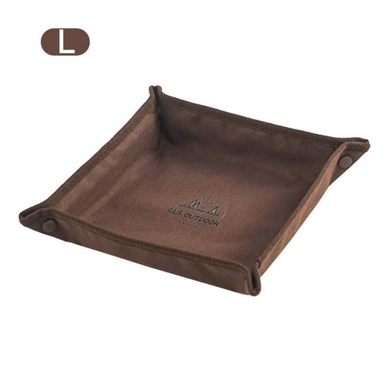 Portable Camping Storage Tray Outdoor Multi-function Foldable Square Plate (L