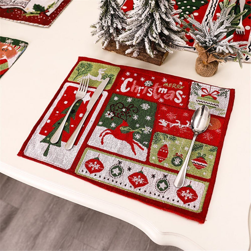 Woven Plate Mats Placemat Ornament Christmas Placemat Christmas Table Mats