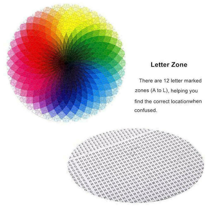 1000 pcs/set DIY Color Jigsaw Puzzle Rainbow Round Photo Geometrical For S6Z4