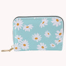 Fashion Women PU Daisy Flower Day Clutches Ladies Small Coin Purse Card Cases