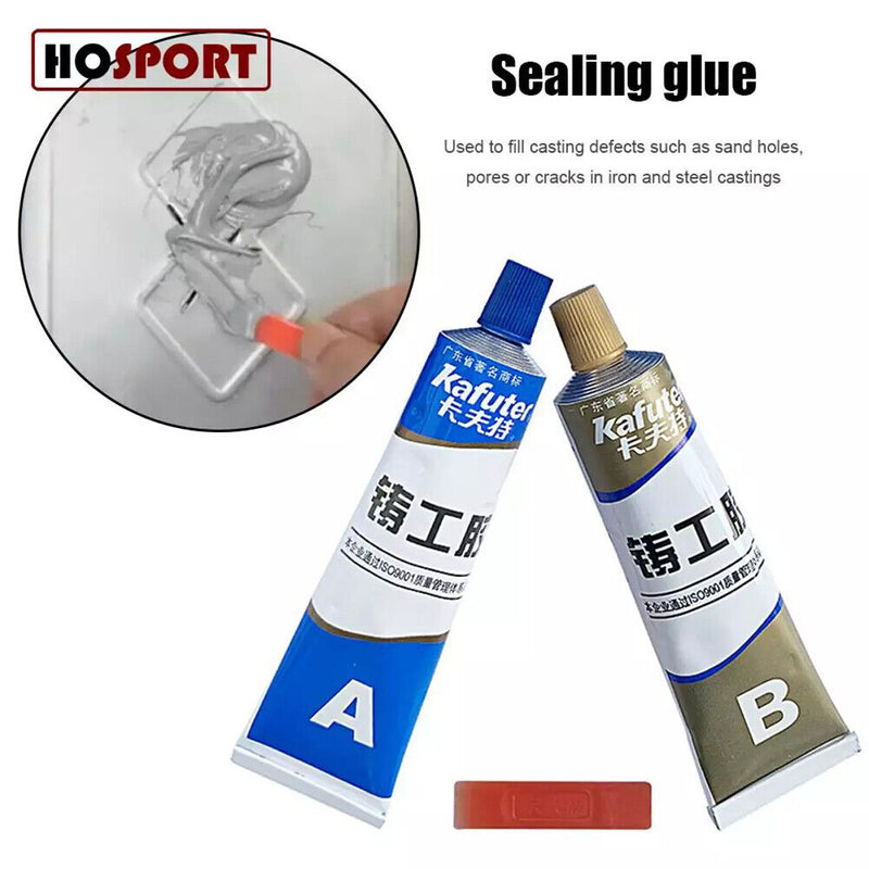 2pcs Iron Steel Water Tank Auto Radiator A+B Metal Repairing Adhesive Super