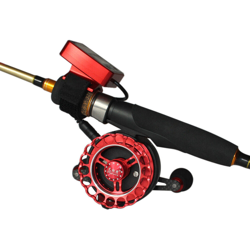 Solar Power Counting Fish Line Wheel + Digital LCD Display Round Fish Boat-12813