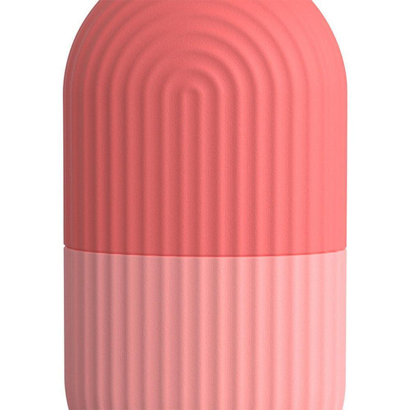 Skin Care Beauty Tool Silicone Ice Cube Tray Massager Face Roller (Pink)
