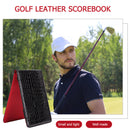 PU Crocodile Golf Leather Scorebook Wallet Score Card Pocketbook (Black) Newly