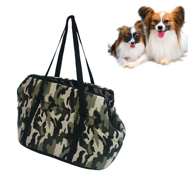 Travel Shoulder Slings Carrying Bag Pet Cat Dog Carrier Handbag Camouflage