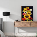 Sunflower Oil Paint By Numbers Kits Canvas Picture DIY Home Decoration Gifts