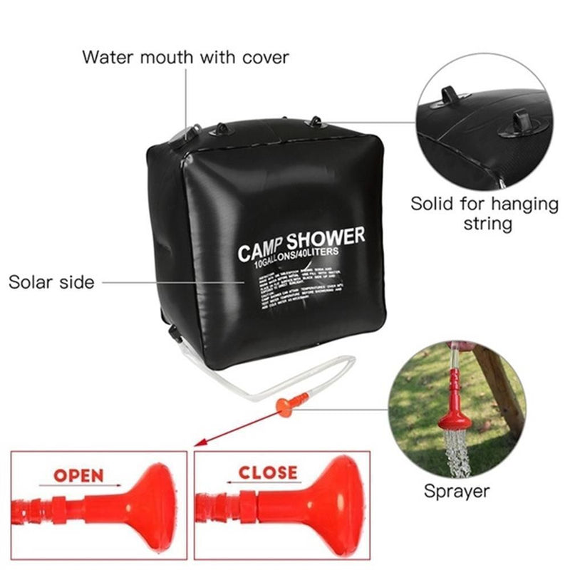 Water Bag Climbing Hydration Bag Bath Equipment Solar Camping Shower Bag