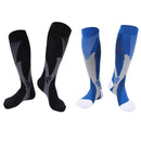 Compression Socks Unisex Sports Running Football Elastic Socks (Black L/XL)