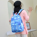 #A 3pcs Tie Dye Backpack Student Schoolbag Laptop Bookbag Insulated Lunch Box Se