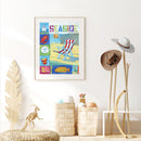 5D DIY Full Round Drill Diamond Painting Kit Cartoon Seaside Wall Art Craft
