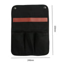 Fishing Chair Armrest Bag Hanging Storage Pouch for Outdoor Camping (Black)