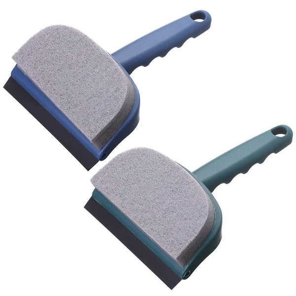 Washing Scraper Decontamination Glass Cleaner Glass Wiper Double-sided Brush