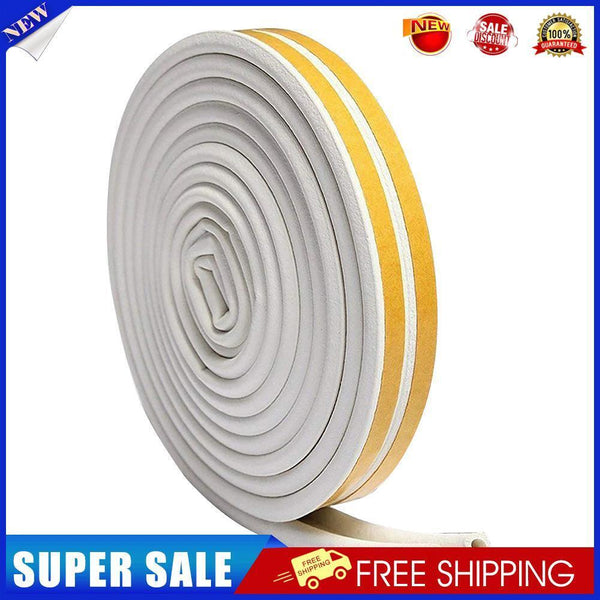 5pc Self-adhesive Soundproofing Anti Collision Windows Seal Strip (5m White
