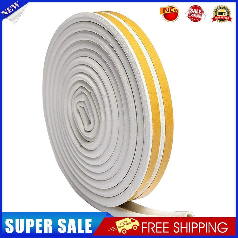 5pc Self-adhesive Soundproofing Anti Collision Windows Seal Strip (5m White