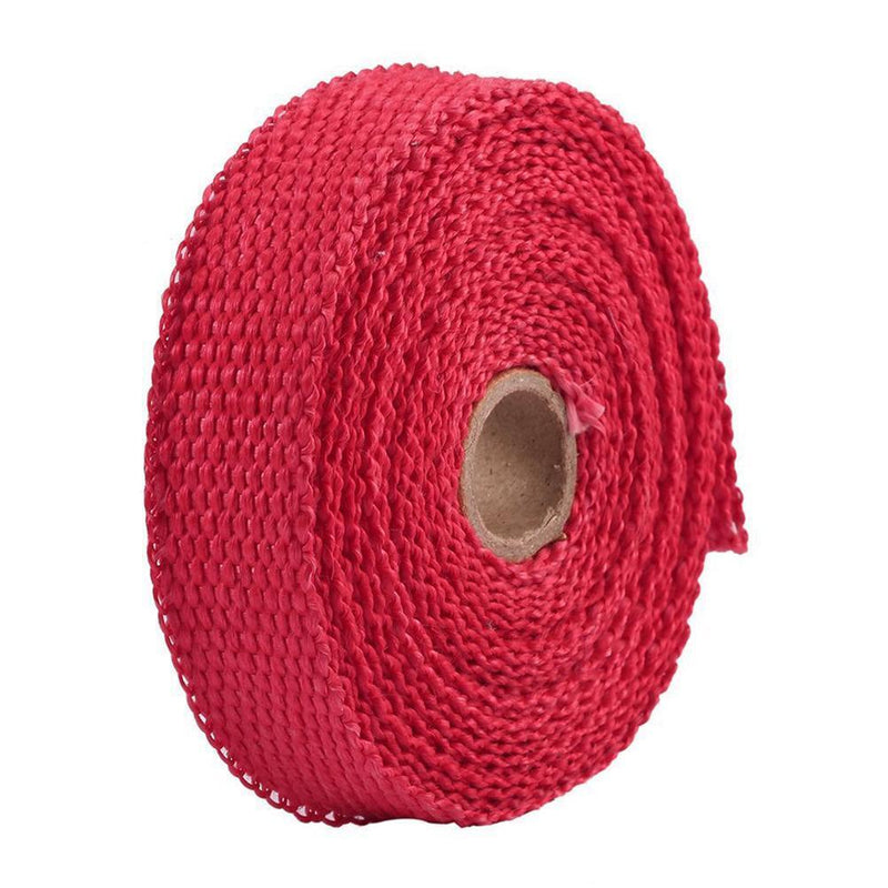 5m Thermal Exhaust Pipe Wrap Heat Resistant Cloth for Car Motorcycle (Red) Newly