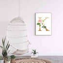 Handmade Flower Letter K 5D DIY Full Round Drill Drawing Kit Diamond Painti