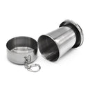 Outdoor Camping Travel Folding Cup Stainless Steel Foldable Retractable Mugs
