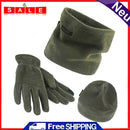 3pcs/Set Outdoor Cycling Scarf Hat Gloves Winter Thickened Fleece Neck Warmer