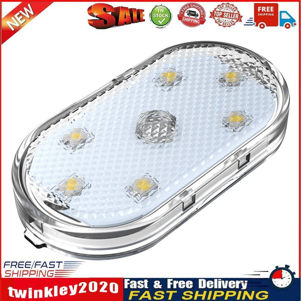 Car LED Touch Night Lights Wireless Auto Roof Ceiling Reading Lamp (White) Newly