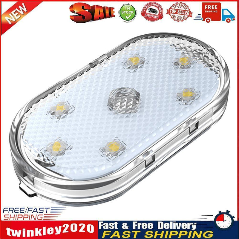 Car LED Touch Night Lights Wireless Auto Roof Ceiling Reading Lamp (White) Newly