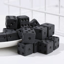 Dice Standard Six Sided Dices Set Non-printed Points Black Dice Game Accessory