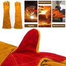 BBQ Anti-Heat Works Gloves Welding Glove Welding Gauntlets Soldering Accessory