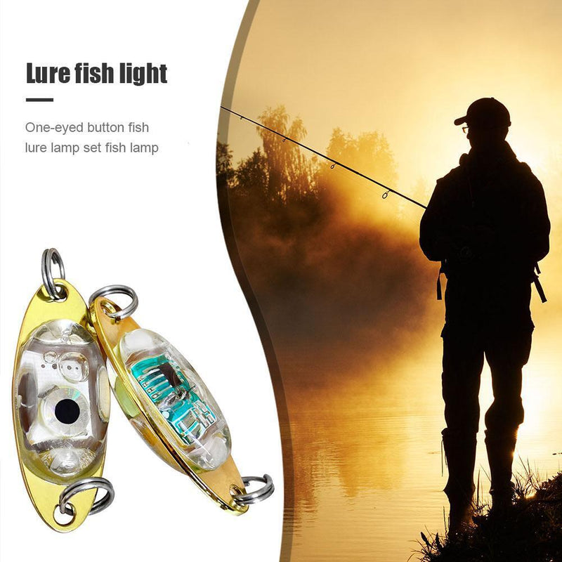 2pcs 5cm 10g LED Fishing Lure Light Eye Shape Underwater Fish Lamp (Red)