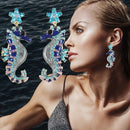 Seahorse-Shaped Party Jewelry Drop Earring Ear Studs For Women Girls Earrings