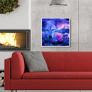 Diamond Painting Wolf Flower Full Round Drill Picture of Rhinestone DIY Drawing