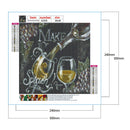 Champagne Stemware Diamond Painting Rhinestone Full Round Drill for Decorat