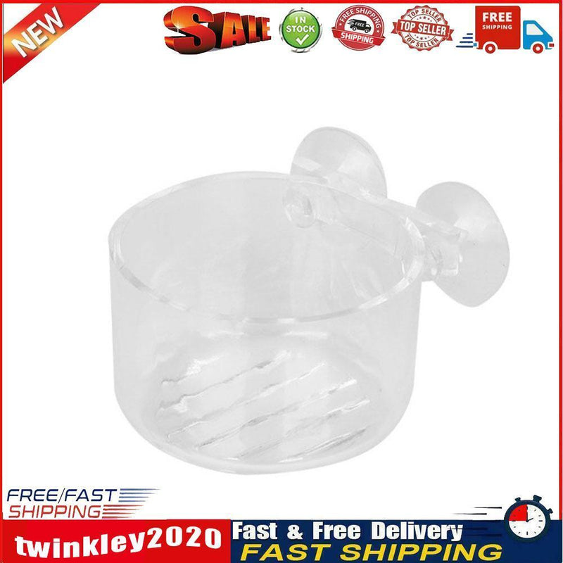 Aquarium Transparent Acrylic Red Worm Cup Hang Feeding Food Container (B) Newly