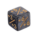 10pcs Dice Counter 5 Positive +1-1 5 Negative Gathering Table Game (Black)